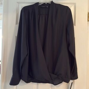 APT.9 Women’s Black Surplice Wrap Silk Size 1X